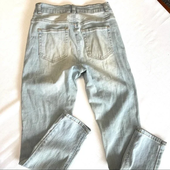 BLUE ASPHALT jeans lightly distressed denim 5/27 light wash denim blue jeans 5 - Picture 7 of 10